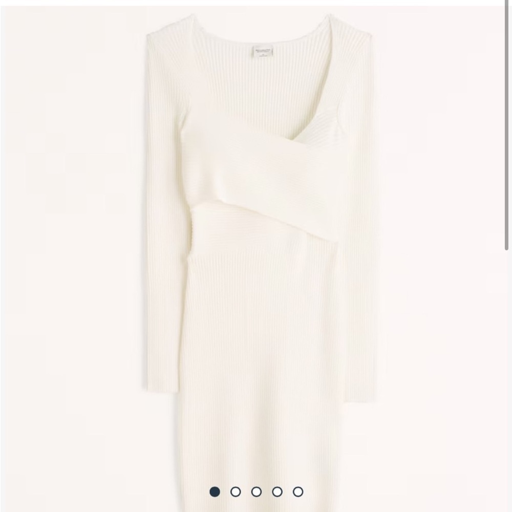 Abercrombie & Fitch Cream Soft Collection Wrap Dress Women’s Medium Tall